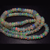 17 inches Full strand Top Quality - WELO ETHIOPIAN OPAL - Smooth Rondell Beads Amazing Fire all strand size 3 - 6 mm approxFULL REFUND